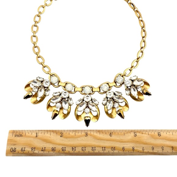 J. Crew Gold and Crystal Statement Necklace - Picture 9 of 12